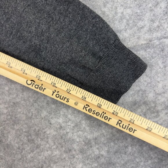 Greg Norman Pullover Sweater Mens XL Gray Plaid  Merino Wool Cotton Long Sleeve - Picture 9 of 9